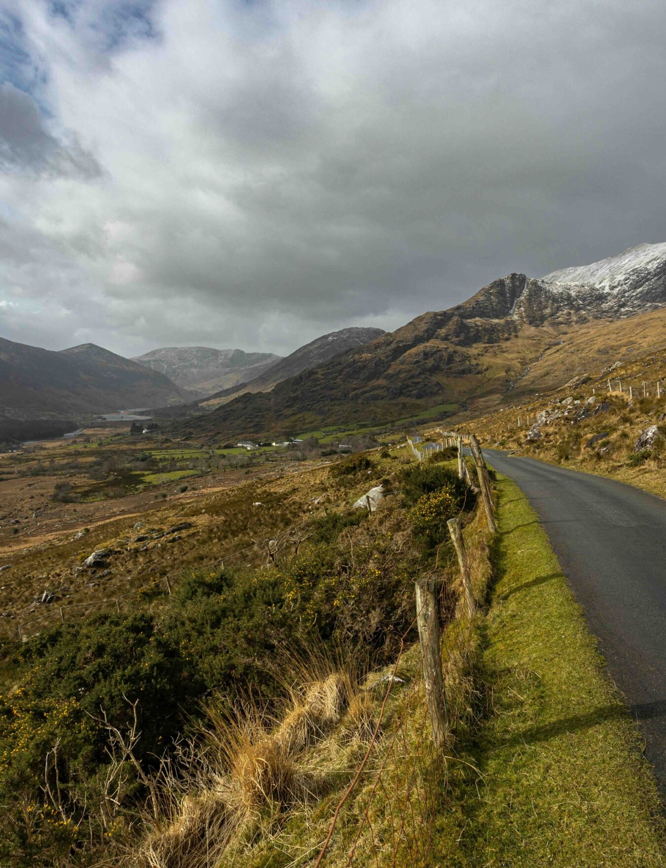 route plaine irlande temps gris verdure
